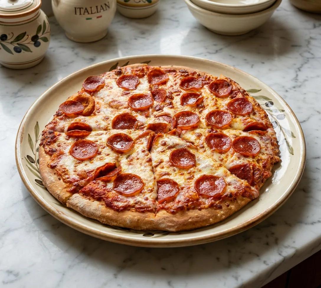 Extra large pepperoni pizza