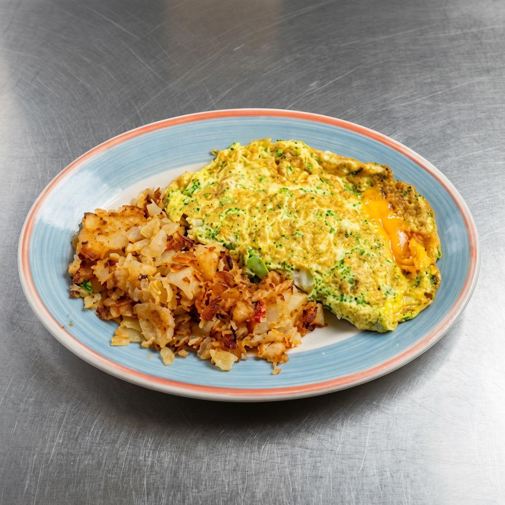 Fresh Broccoli & Cheddar Omelette